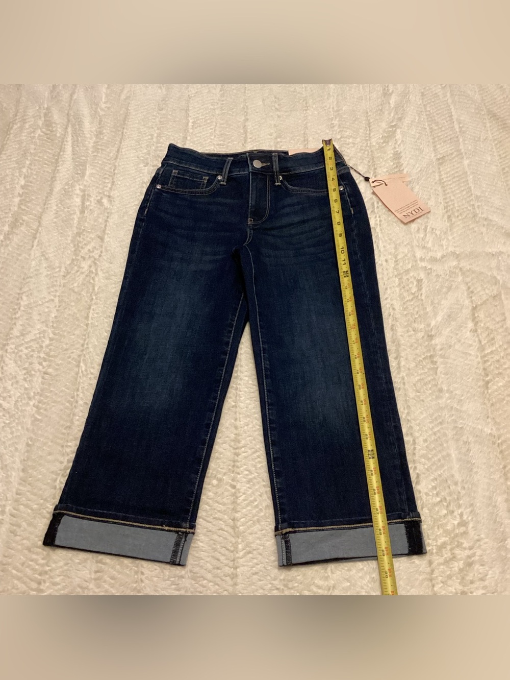 Women’s NWT NYDJ Marilyn Crop Cuff Cambridge Sz 00 Capri Denim Bottoms